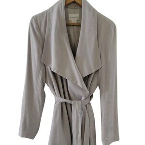 Club Monaco Light Gray Trench Coat | Spring Summer | Large